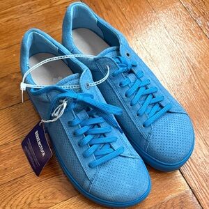 Birkenstock Bend Vibrant Blue Suede Lace-Up Shoes cork bed ergonomic sneakers 39